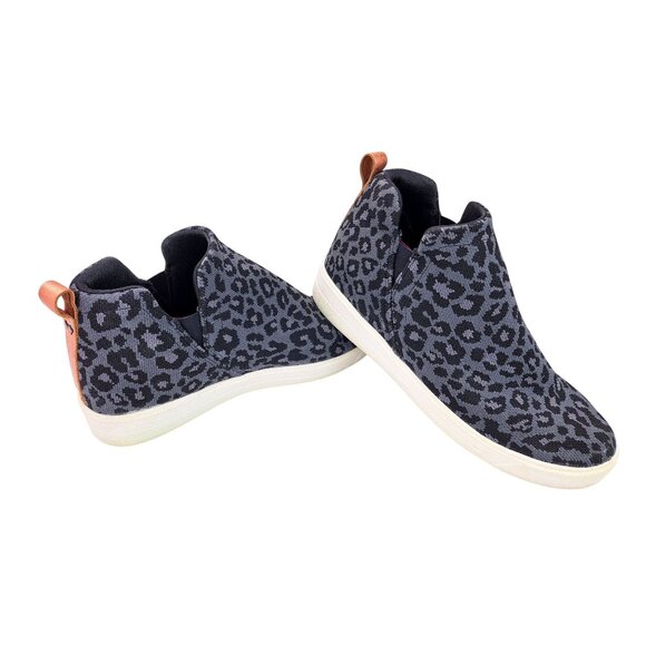 Ryka Vera Slip-On Leopard Print Ankle Sneakers Women Size 9.5 Black Knit Leather - Picture 8 of 12